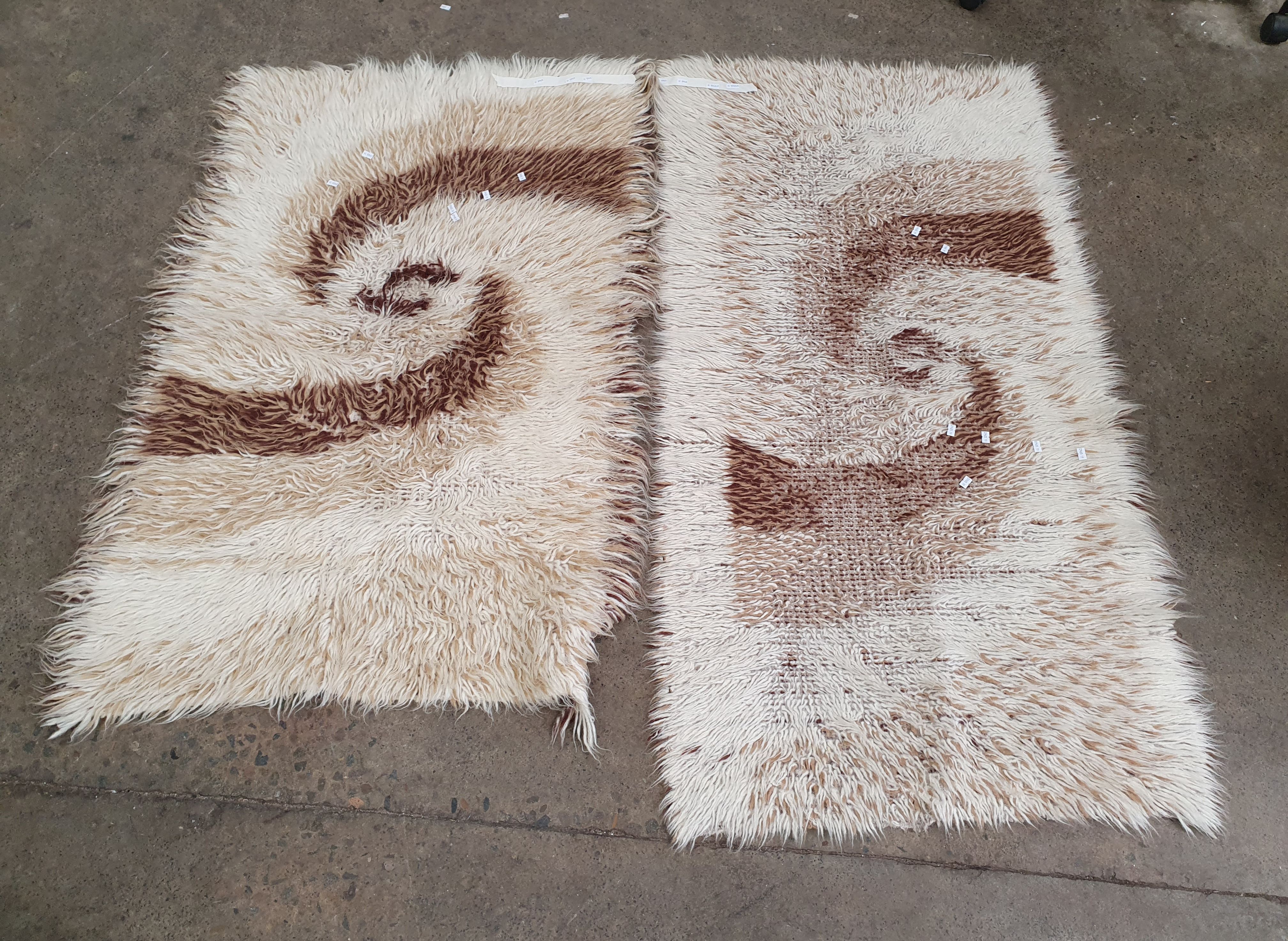 A Pair Of 1970'S Shag Rugs