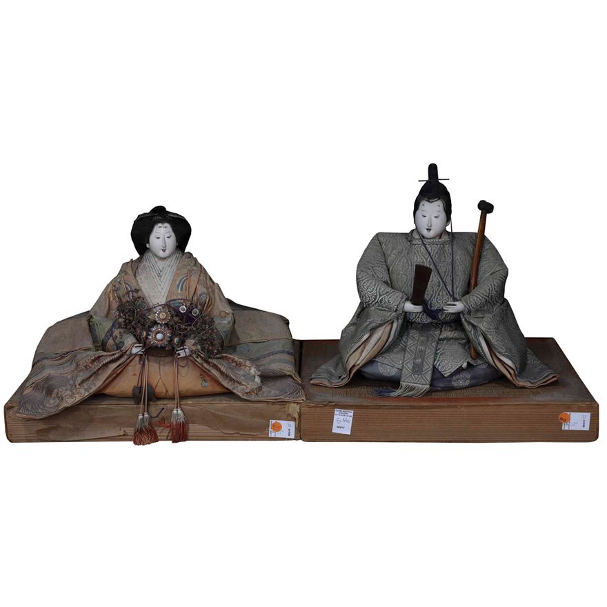 Japanese pair of HINA-matsuri  Dolls, 19c