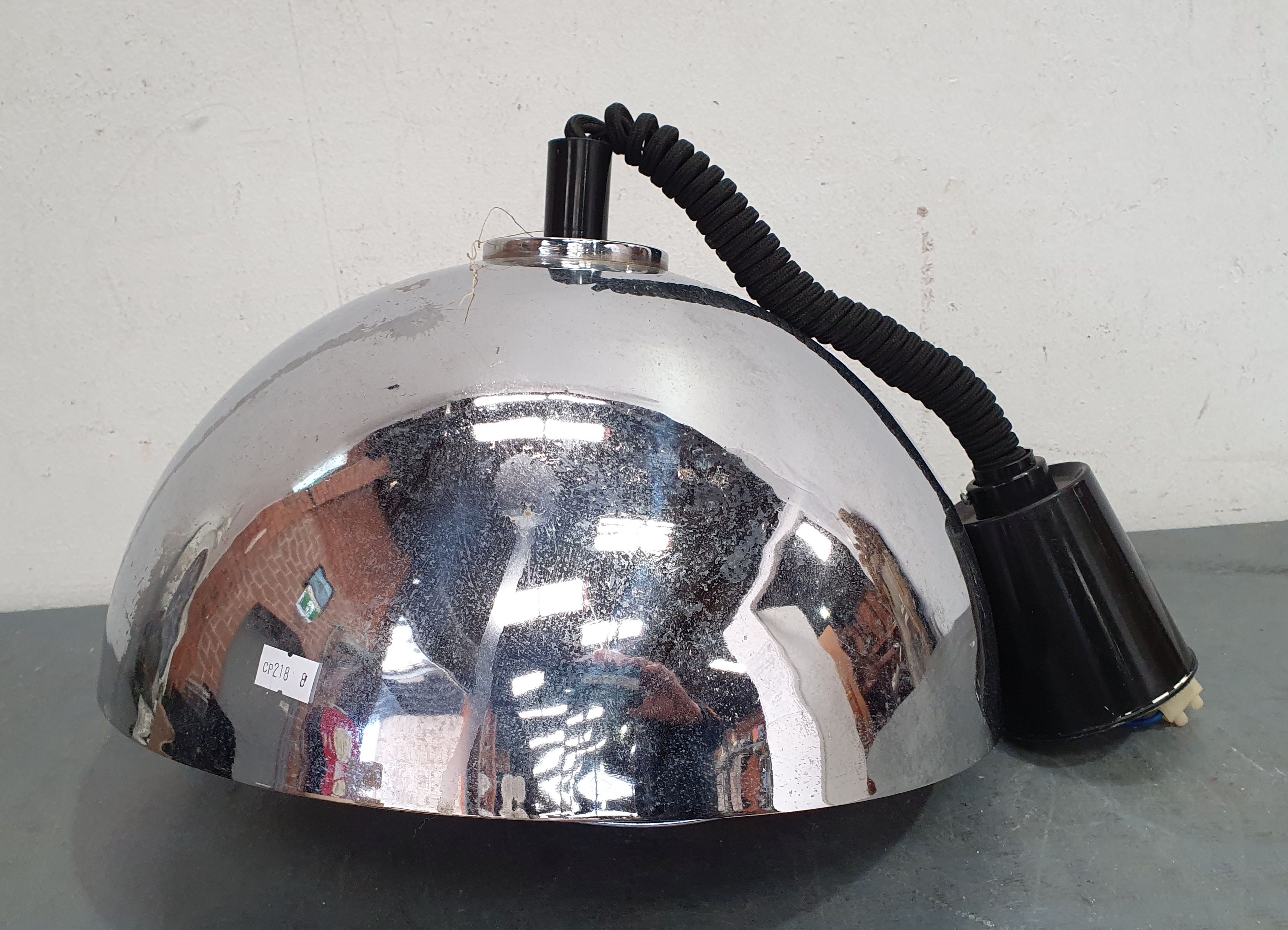 A Crome Dome Ceiling Light