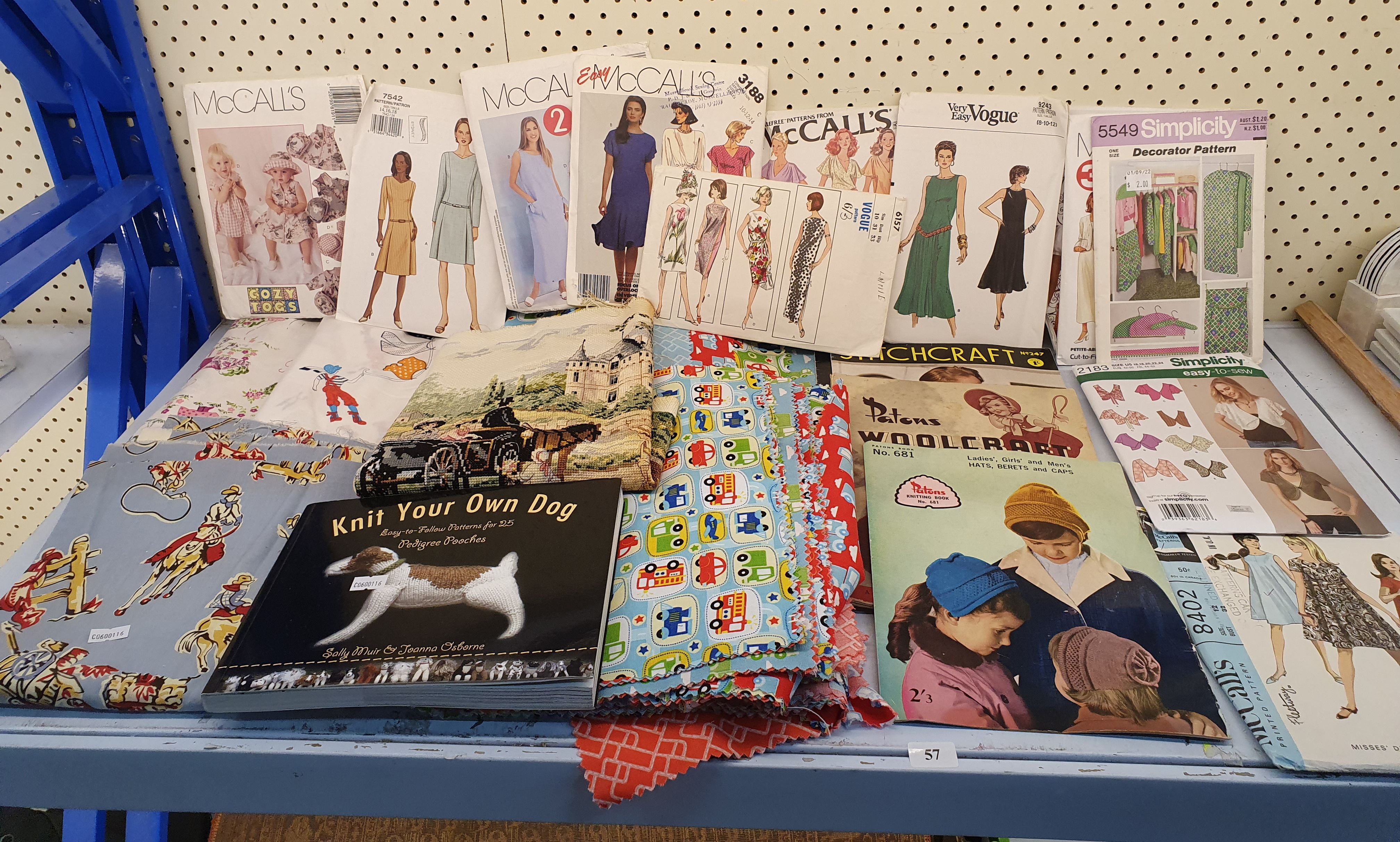 57 · A GROUP SEWING AND KNITTING ITEMS