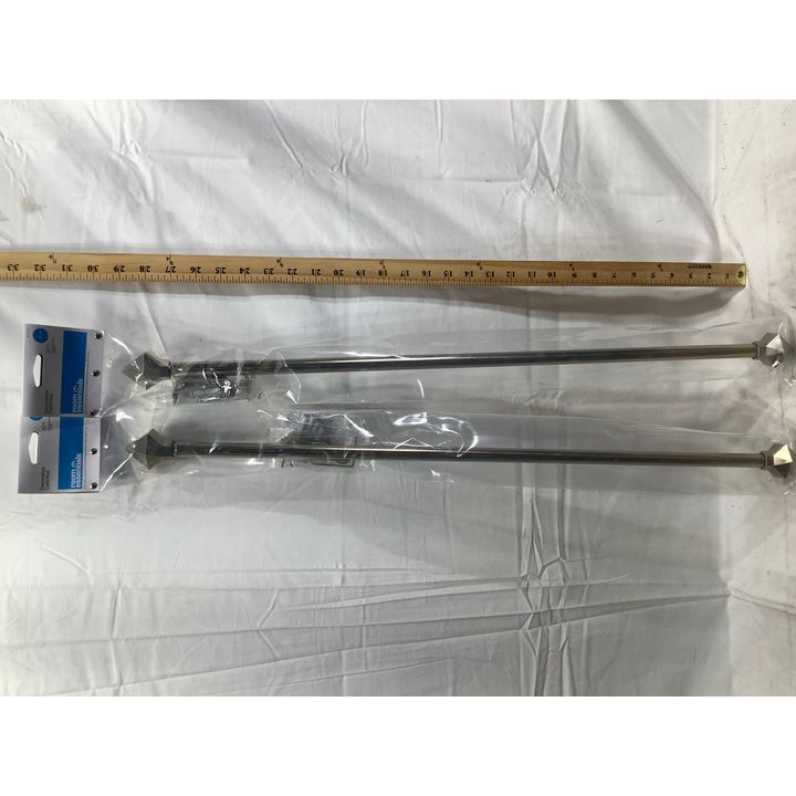 Buying (2) Room Essentials Decorative Café Rod, Soft Brass Finish, 28-48"