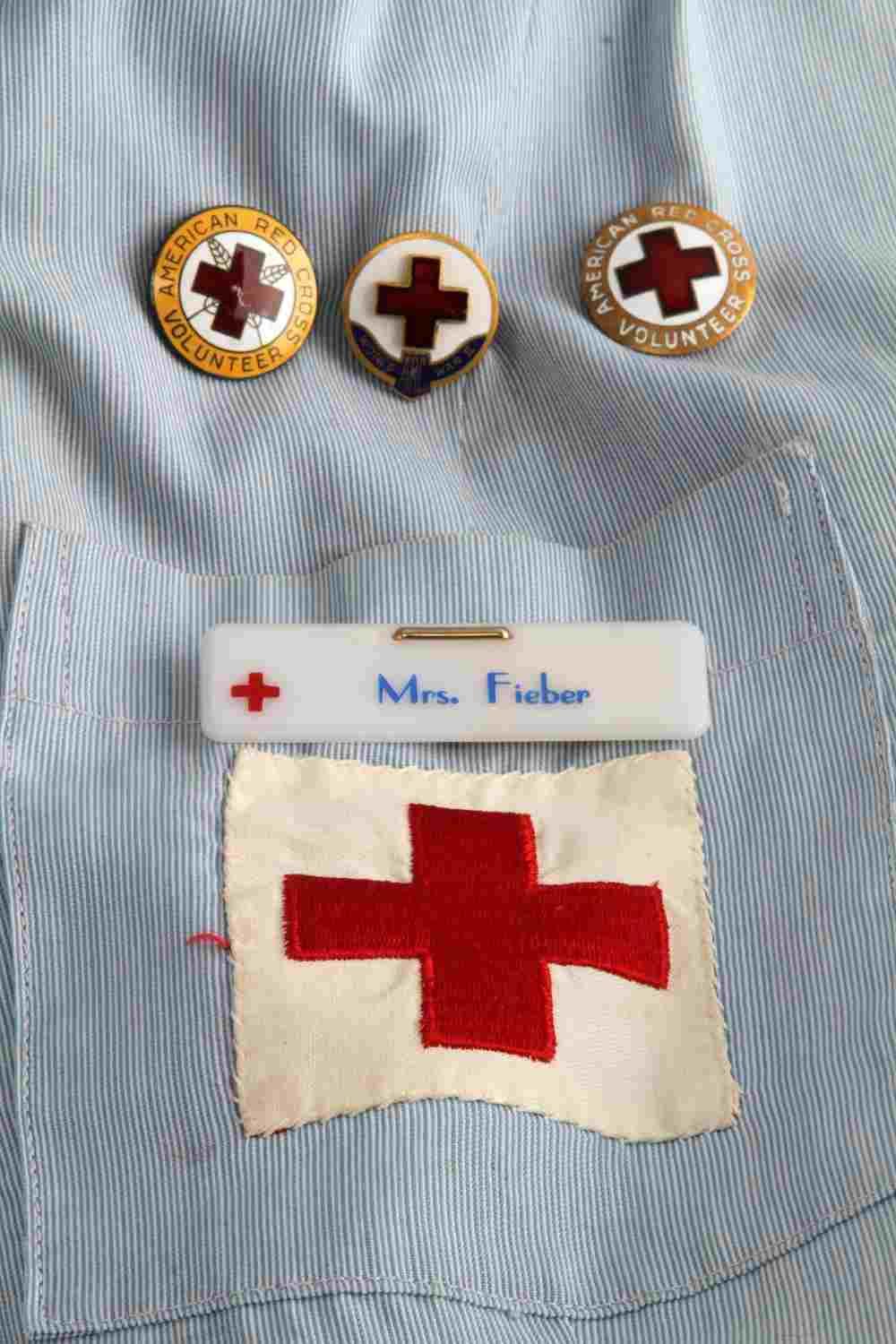 US WAC Red Cross Badge