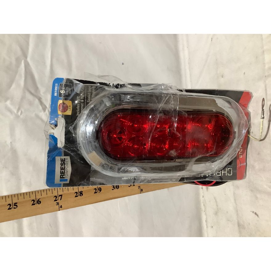 (4) Reese Towpower Chrome Oval Light Kit-Stop/Turn/Tail (6" Sealed Light)