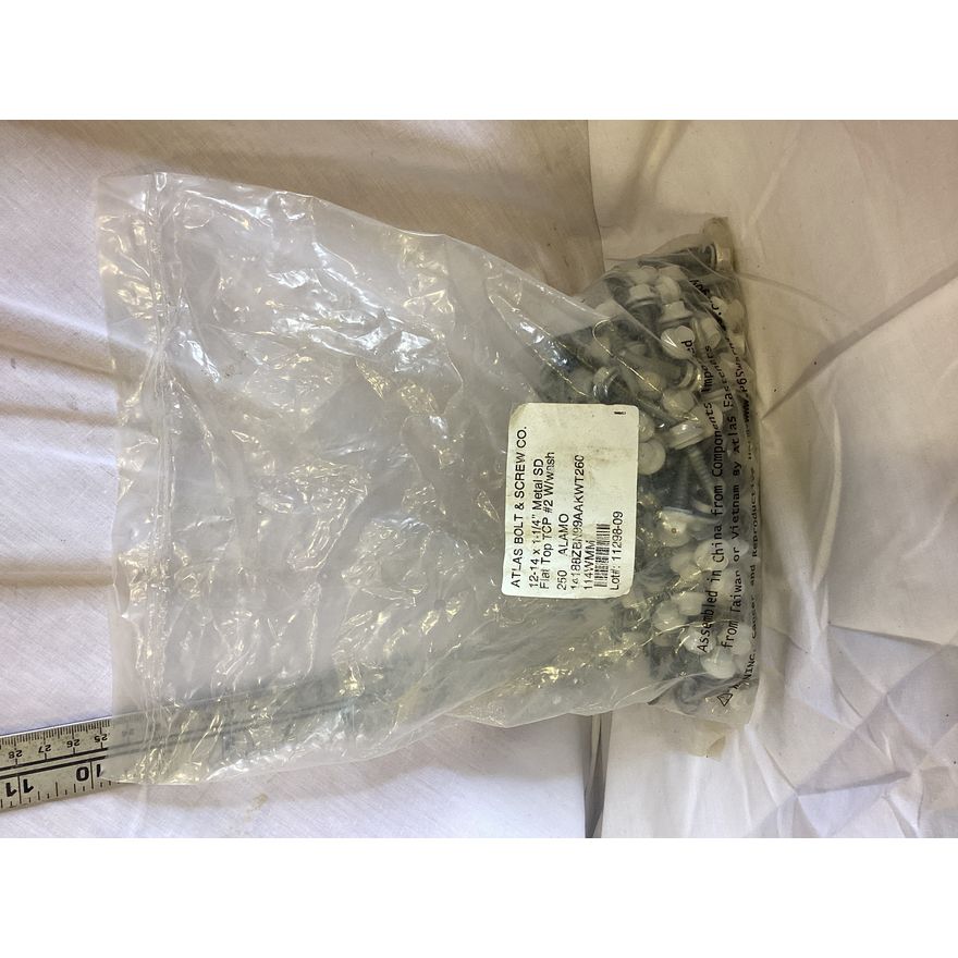 Atlas Bolt & Screw Co. 12-14 x 1-1/4" Metal SD Flat Top TCP #2 w/ Washer QTY.250
