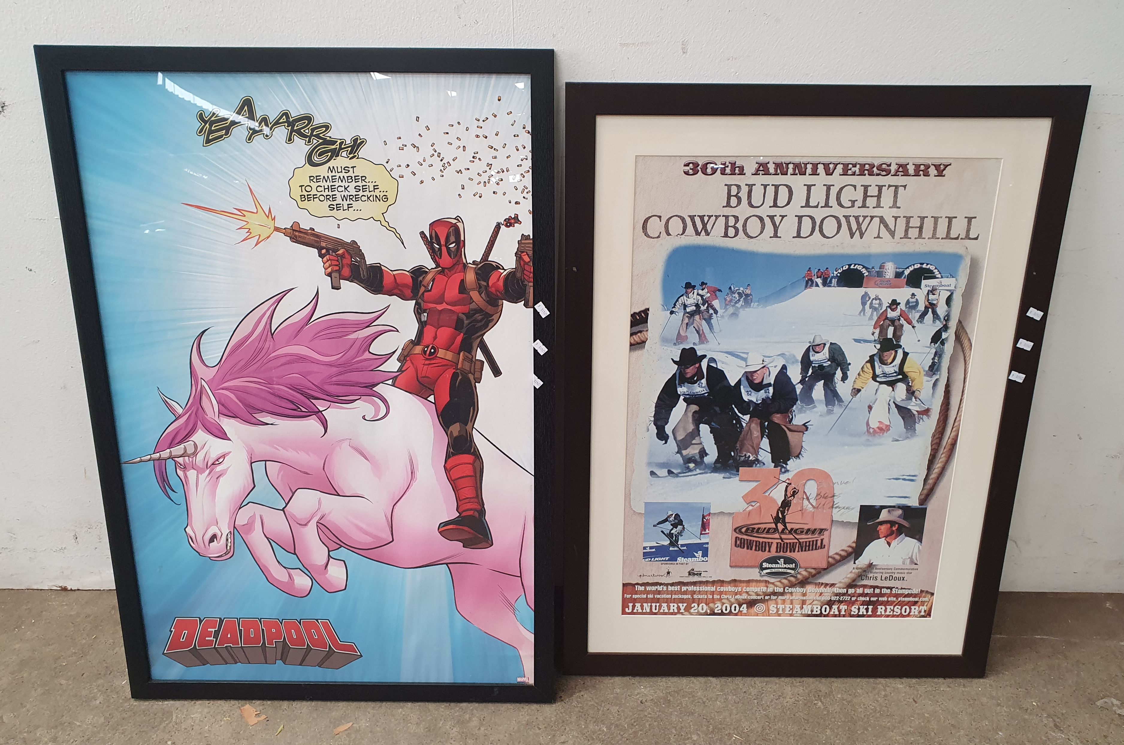 Two Various Framed Posters