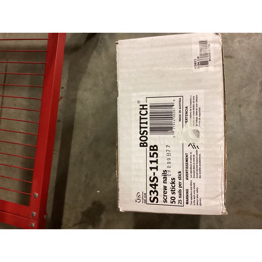 Bostitch S34S-115B Screw Nails- 50 Sticks, 25 Nails Per Stick