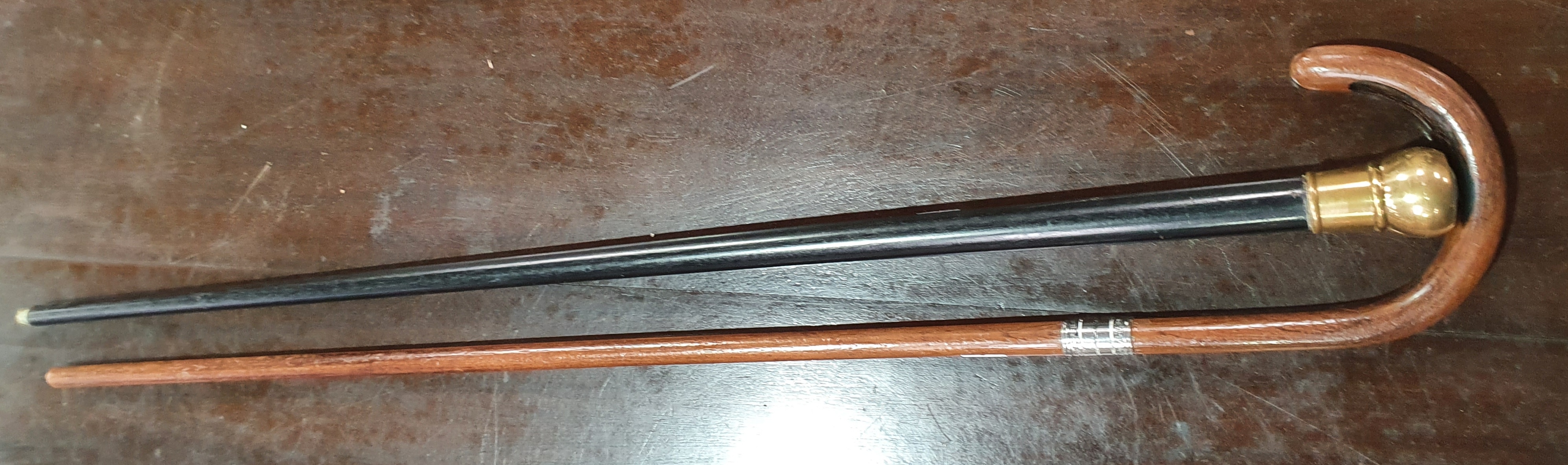 531 · TWO CANE WALKING STICKS