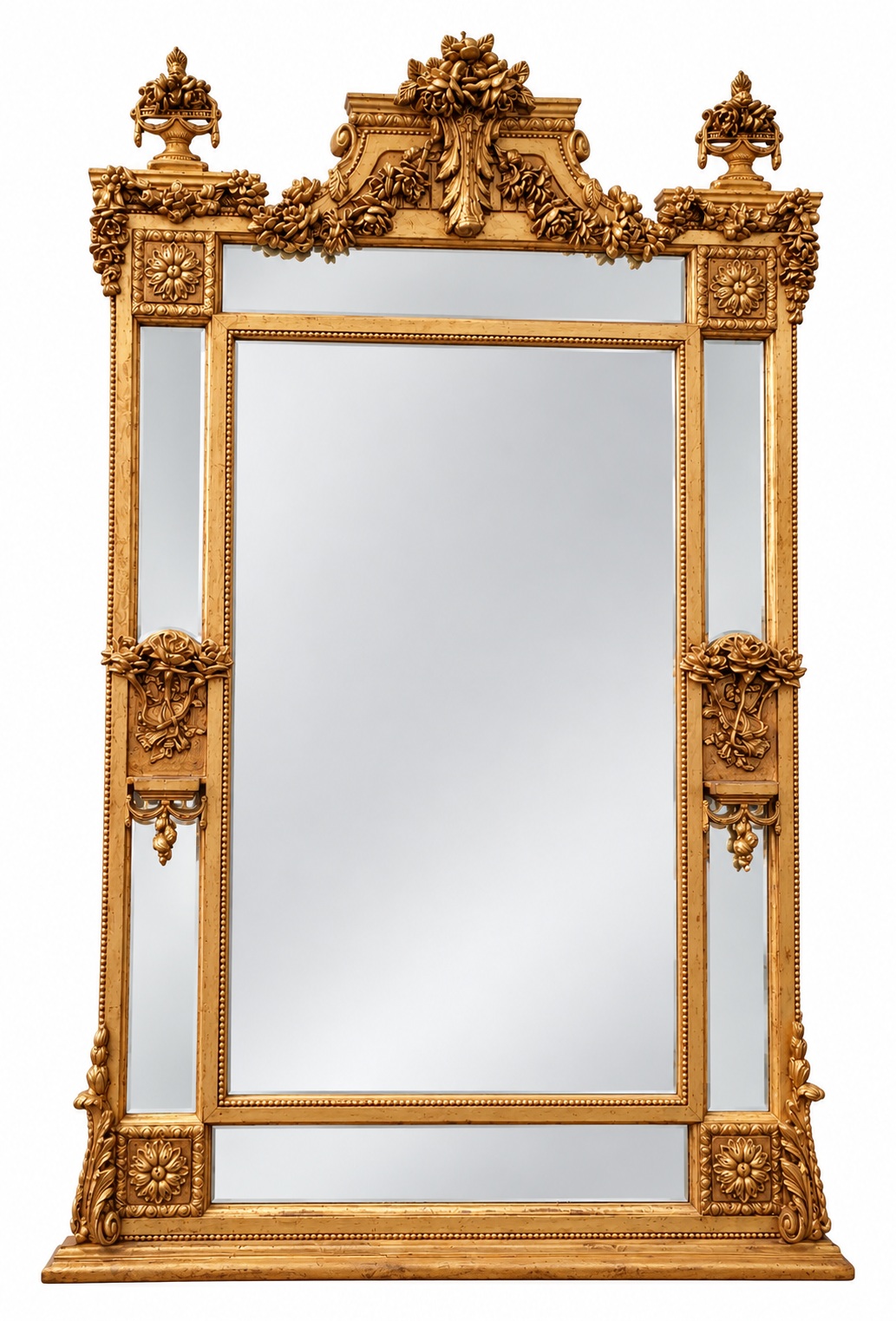 2022A · A GILT FRENCH STYLE ENTRANCE MIRROR
