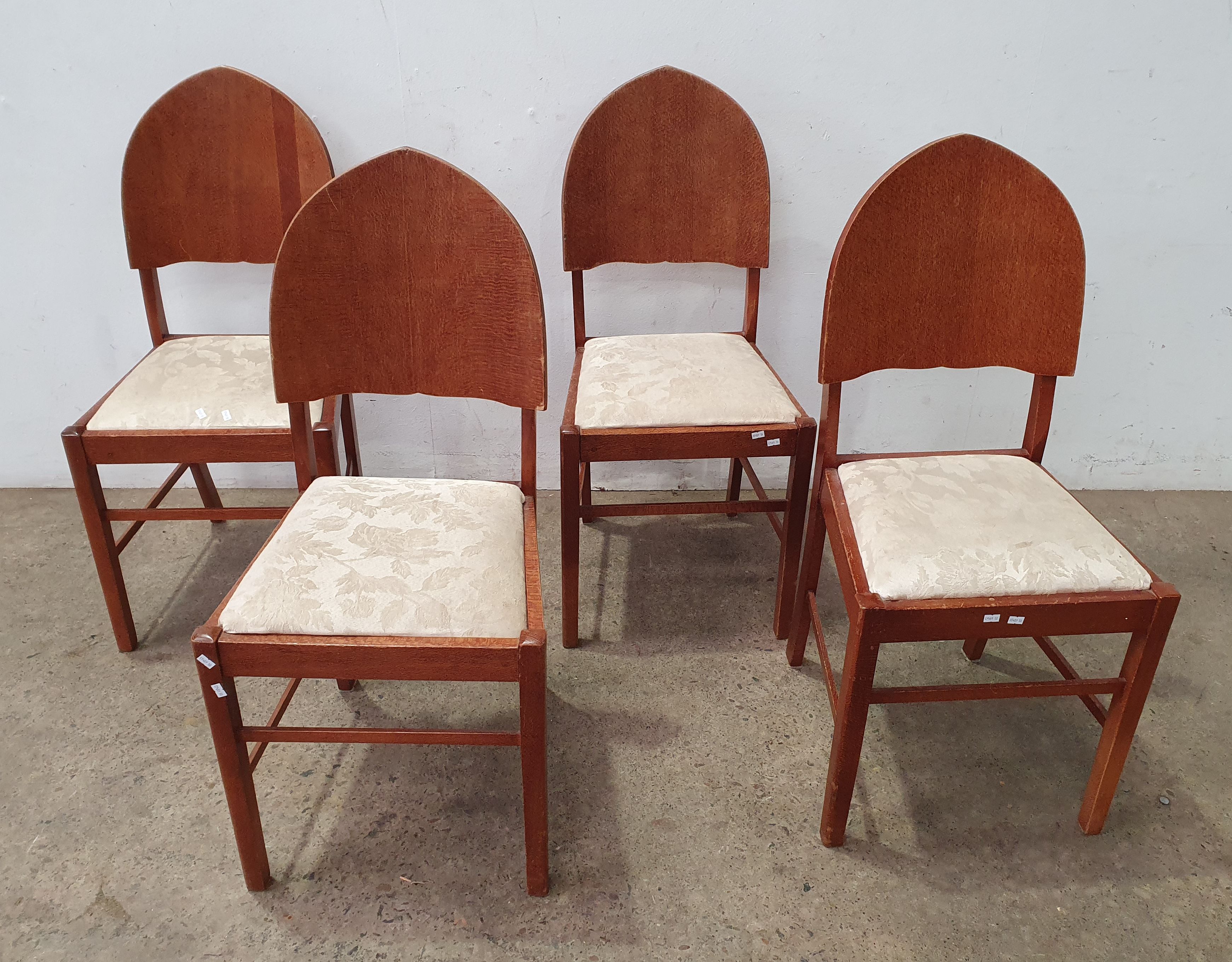 2501 · A SET OF FOUR ART DECO CHAIRS