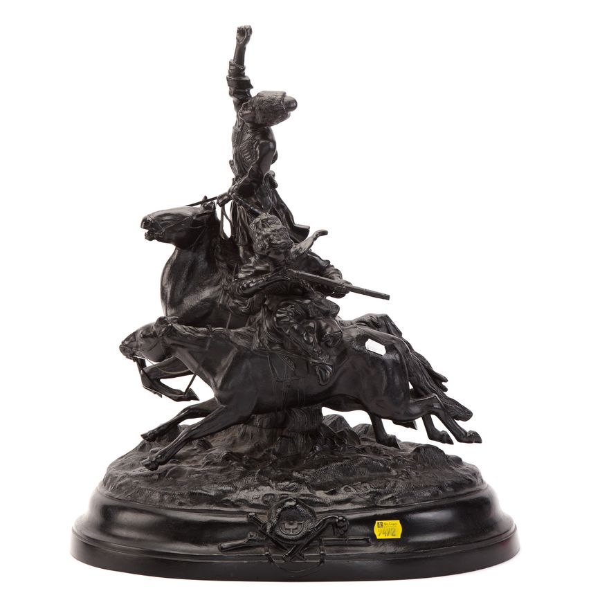 After Eugene Lanceray, Cossack group sculpture