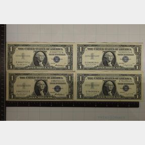 4-BETTER SHAPE US $1 SILVER CERTIFICATES: 1935-F,