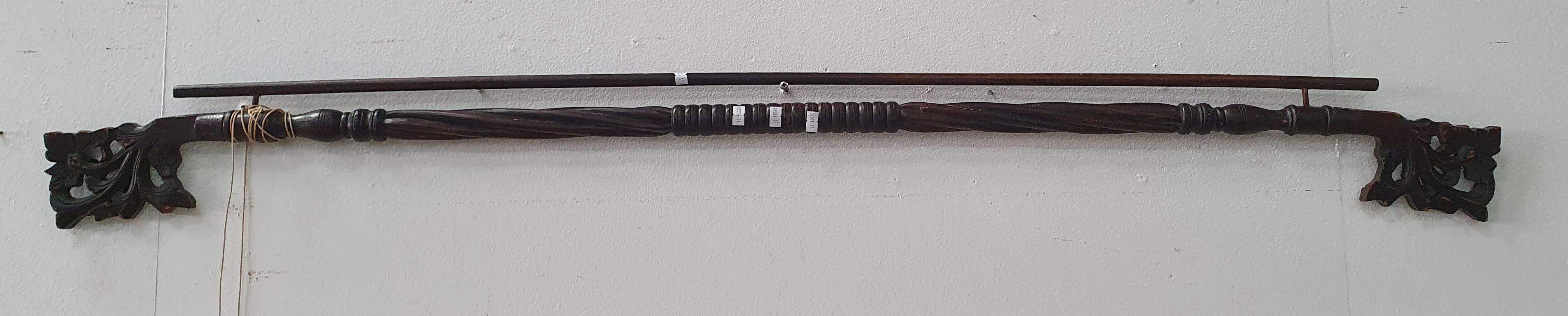 A Decortive Timber Curtin Rod