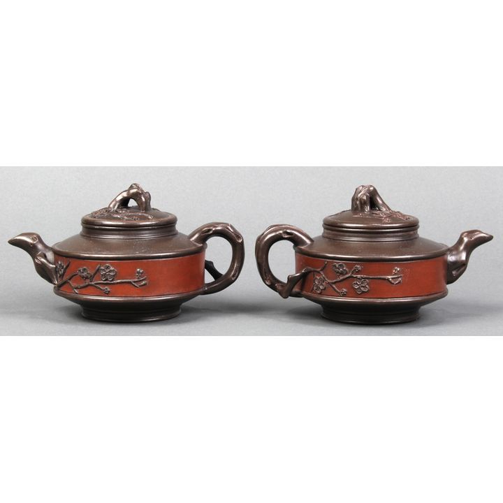 Chinese Zisha Teapots, Flowering Branches