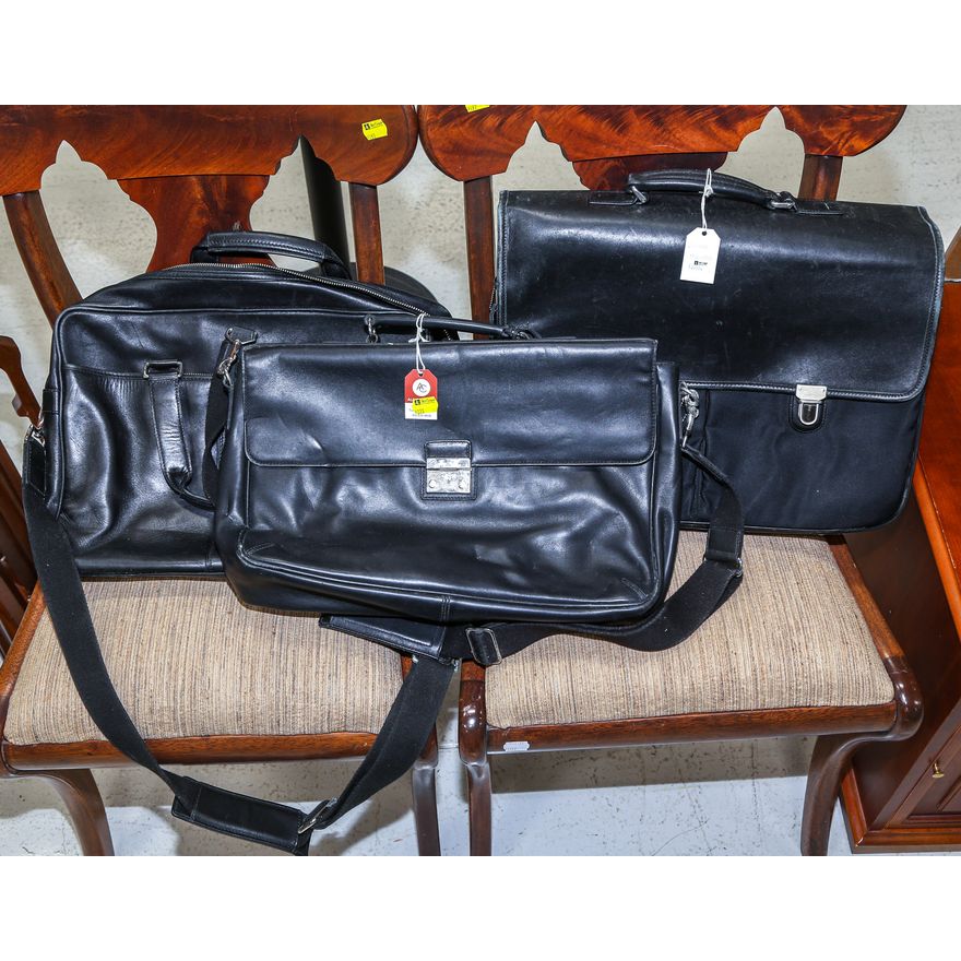 Three Vintage Leather Coach Briefcases