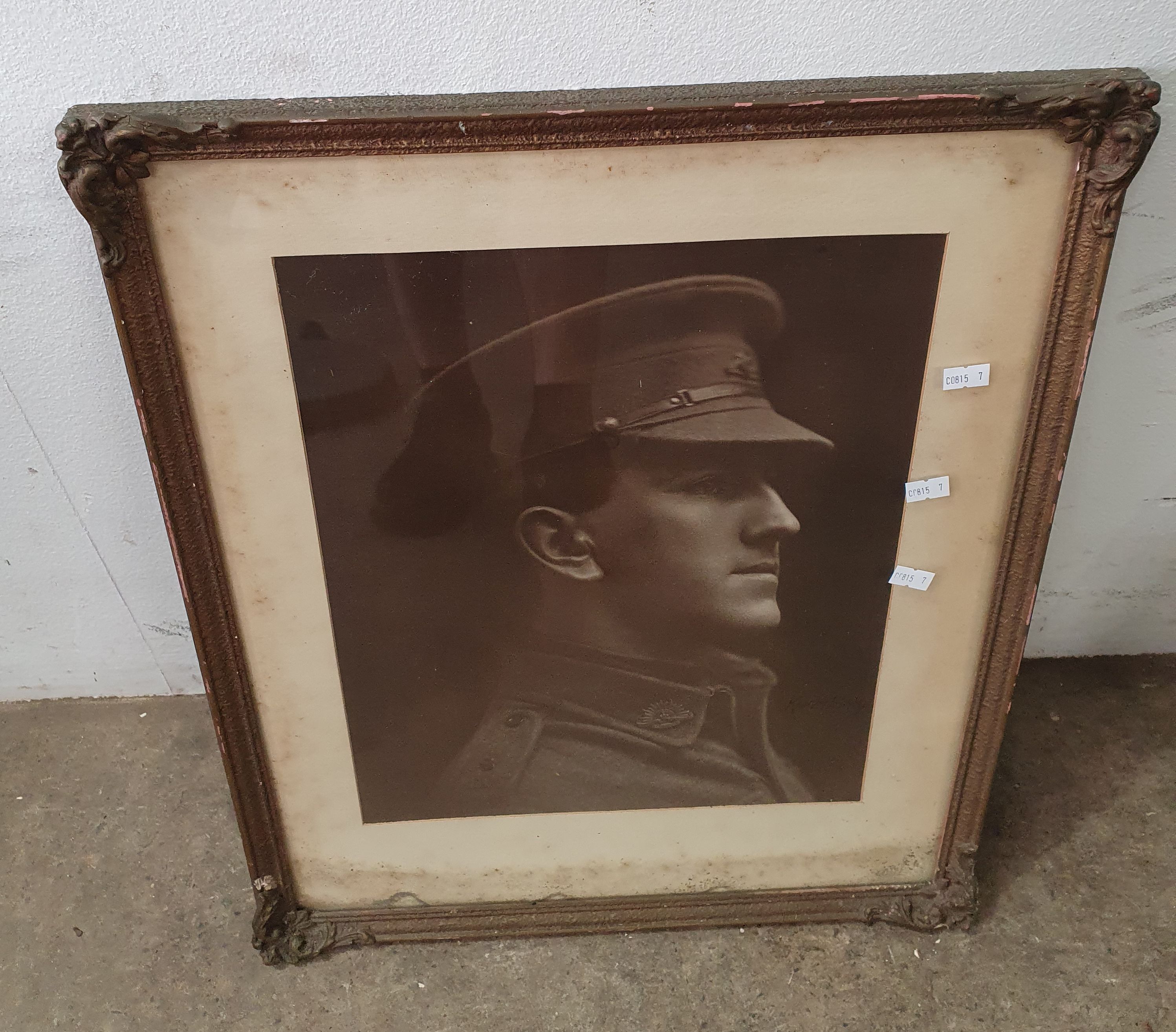 A WW1 FRAMED PHOTOGRAPH