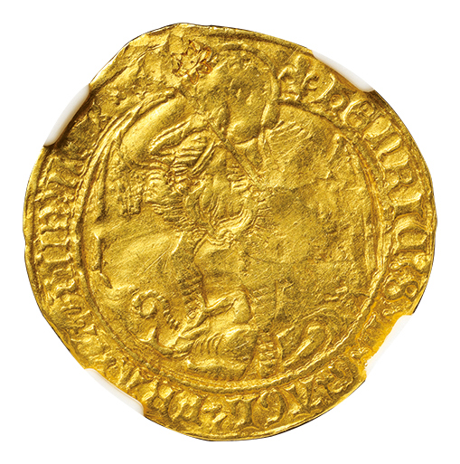 エンジェル金貨とペルー金貨 イギリス ヘンリー8世 (1509-1547) エンジェル金貨 ND(1544-1547