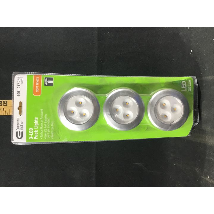 Commercial Electric 3 LED Puck Lights Soft White