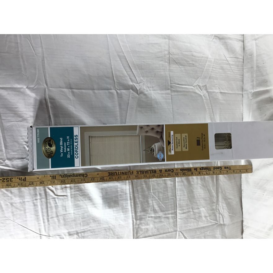 Hampton Bay 1" Vinyl Blind 23"W x 72"H Cordless - Color: Alabaster