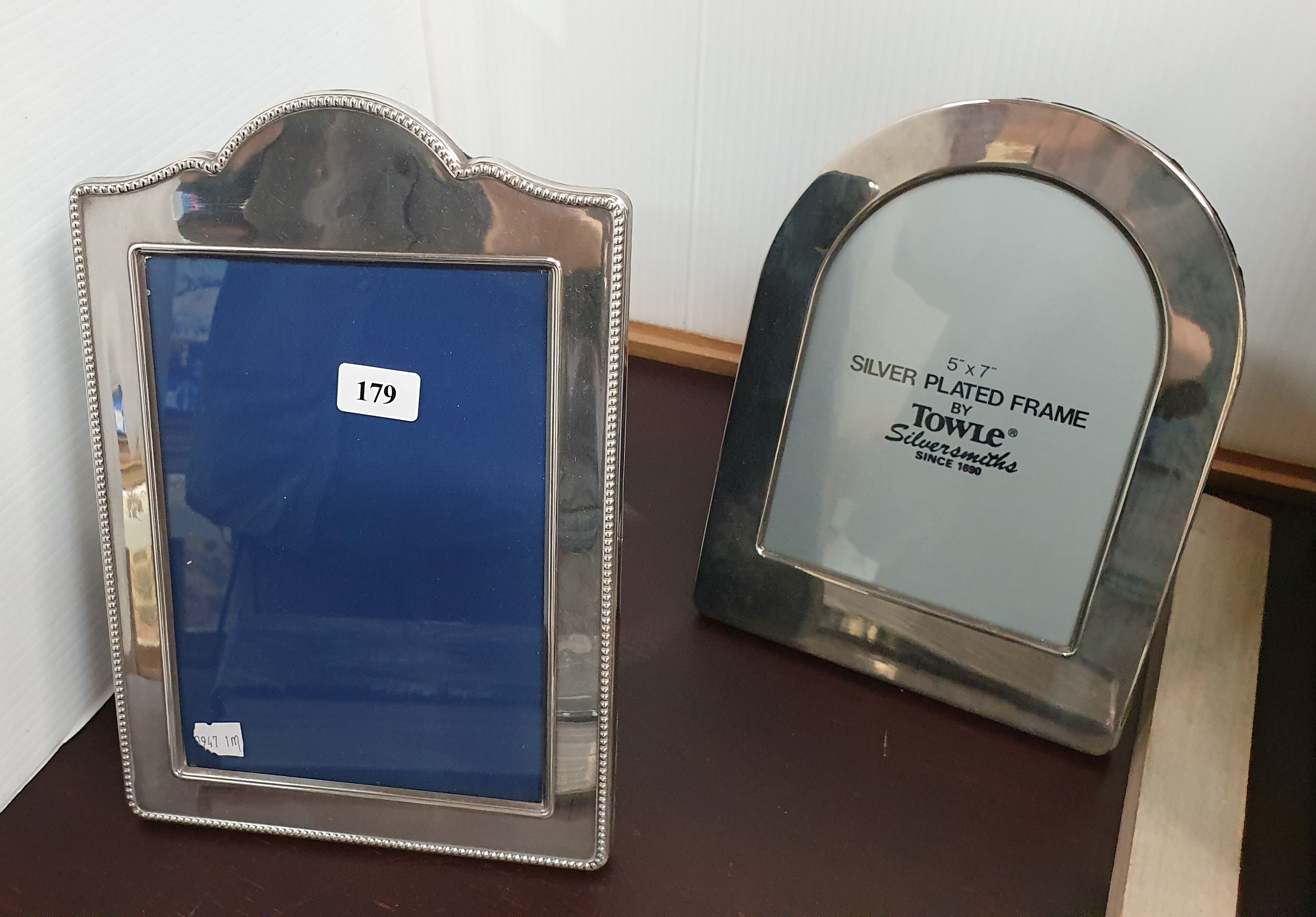 179 · TWO SILVERPLATED PHOTO FRAMES