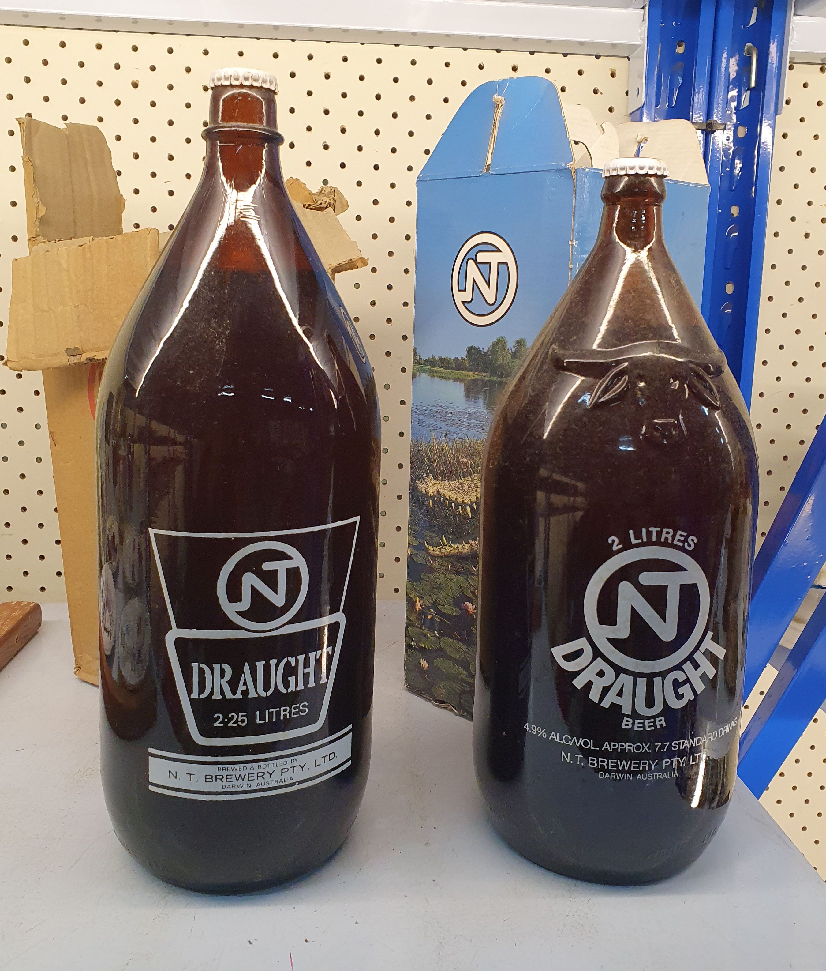 TWO NT DRAUGHT STUBBY BOTTLES