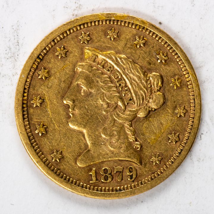 1879S $2 1/2 Liberty Head Gold 1/4 Eagle