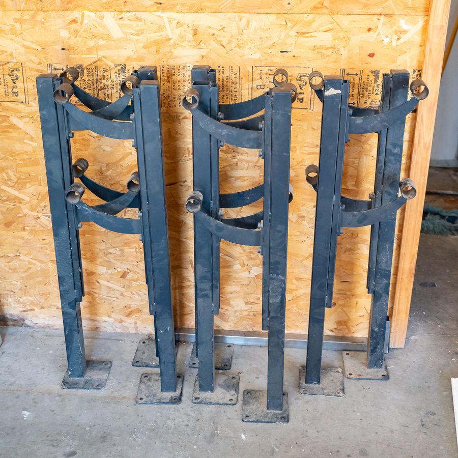 Eight Free Standing Adjustable Bar Brackets | Harritt Group, Inc
