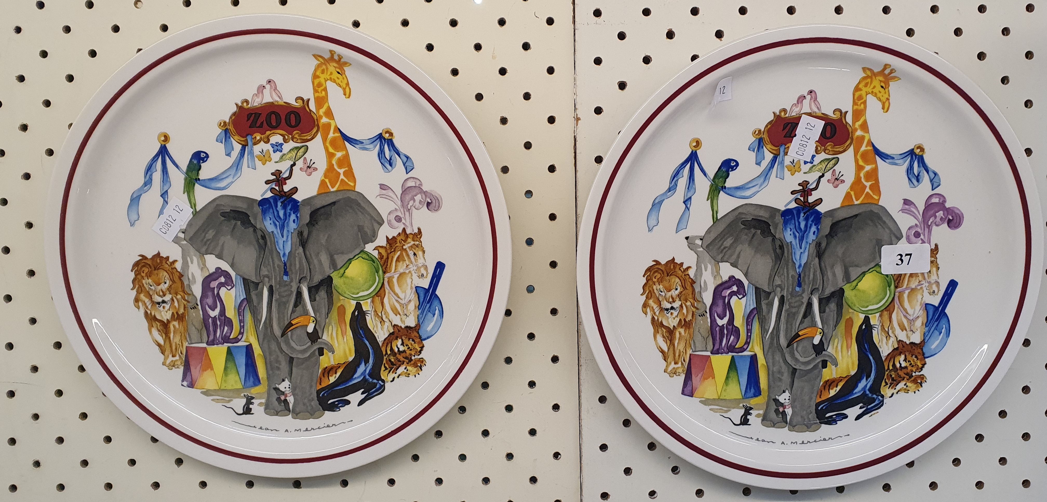 37 · TWO VILLEROY & BOCH 'ZOO' PLATES