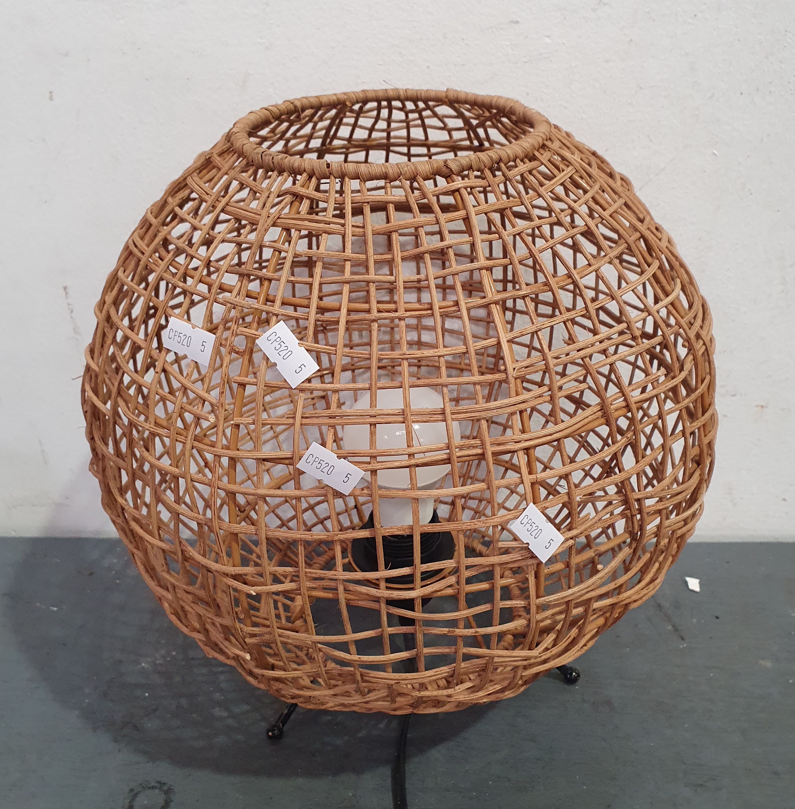 1200 · A WICKER SPHERE LAMP