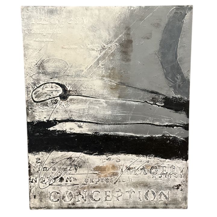 An Abstract Oil on Canvas, "Conception"