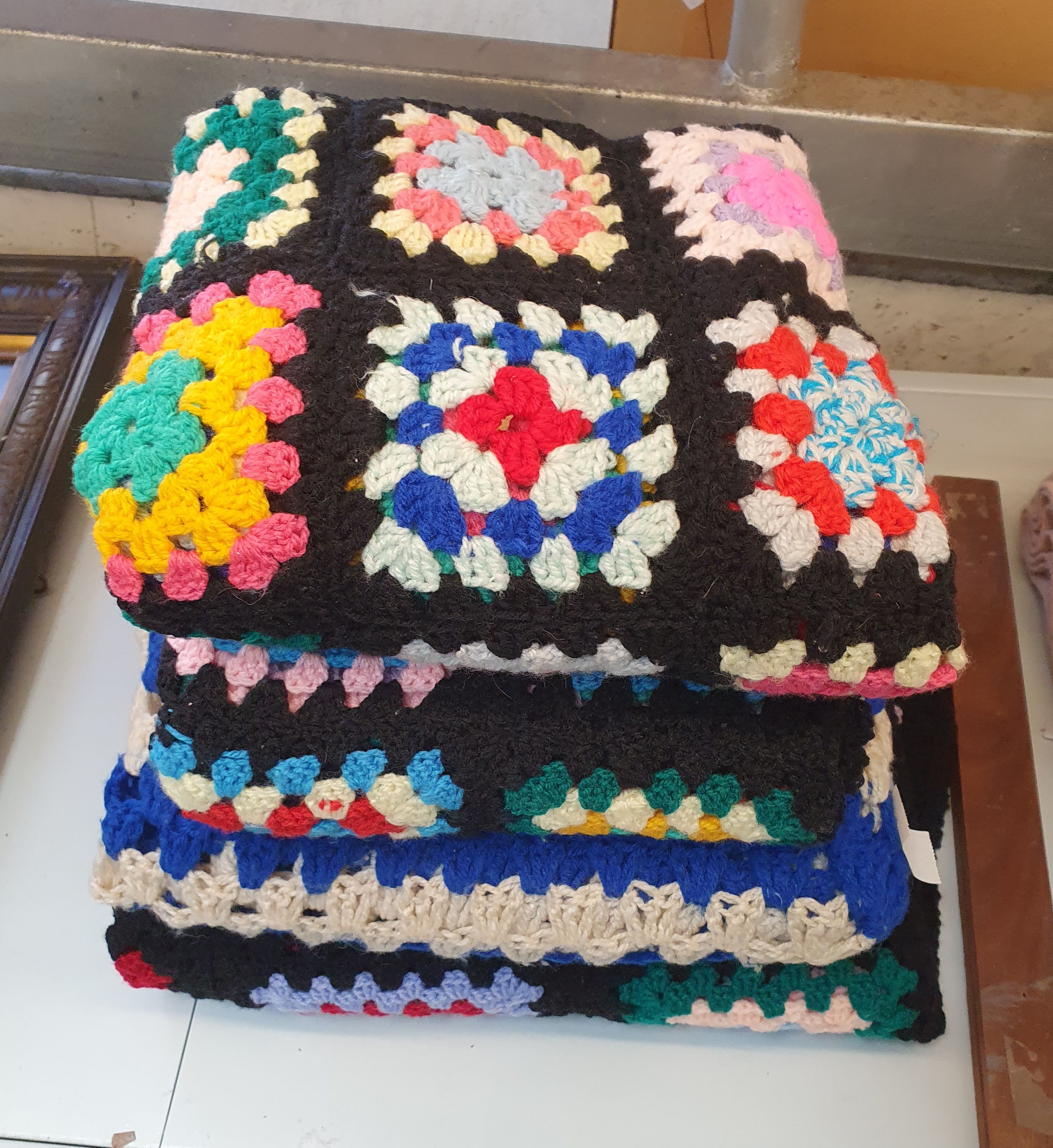 277 · FOUR HAND CROCHETED RUGS OF VARIOUS SIZES