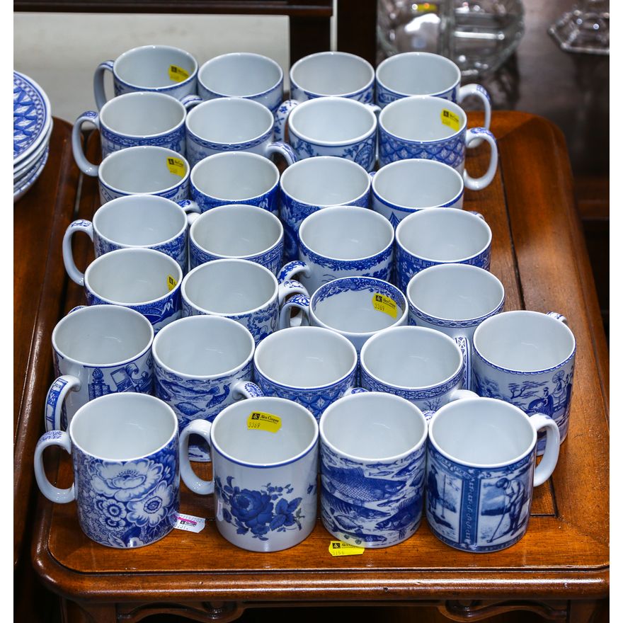 Large Selection of Spode Blue & White Mugs