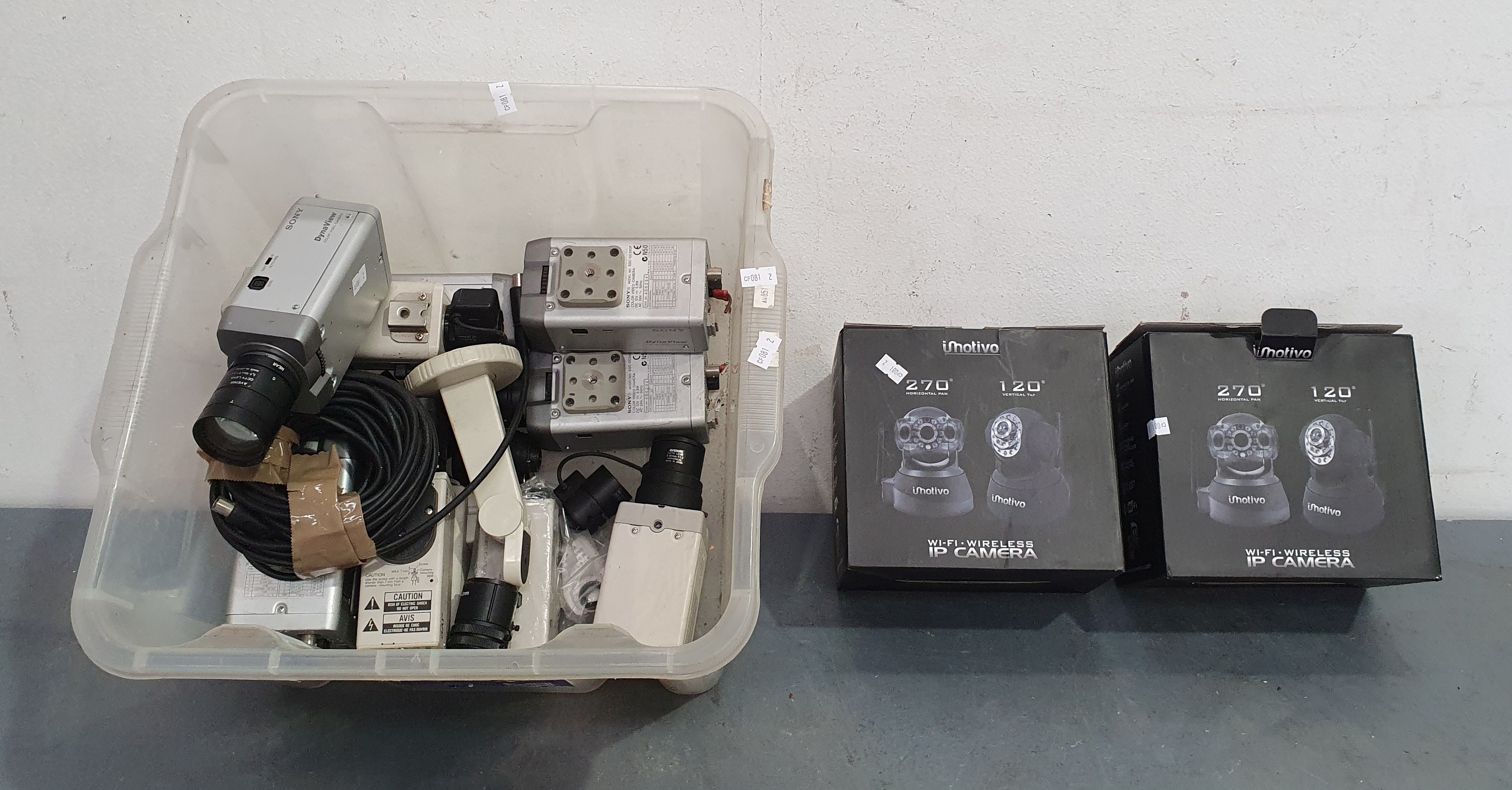 A Group Of Various Security Cameras