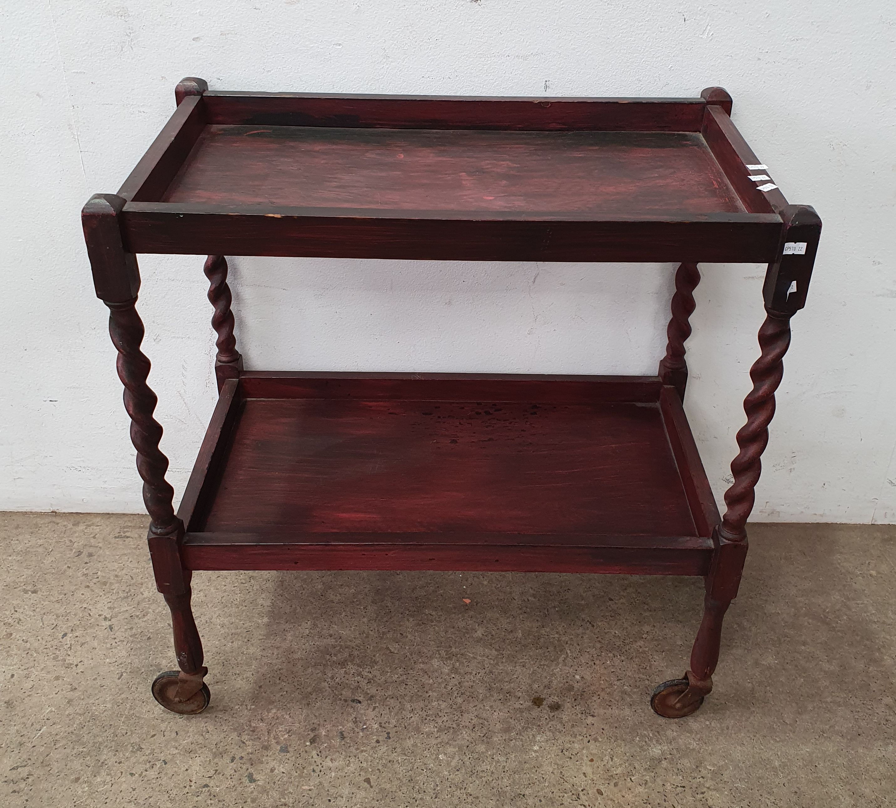 A Wooden Drinks Trolley