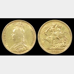 SOVEREIGN 1889M, S3867B, Jubilee head, second legend, G: closer to crown, JEB in…