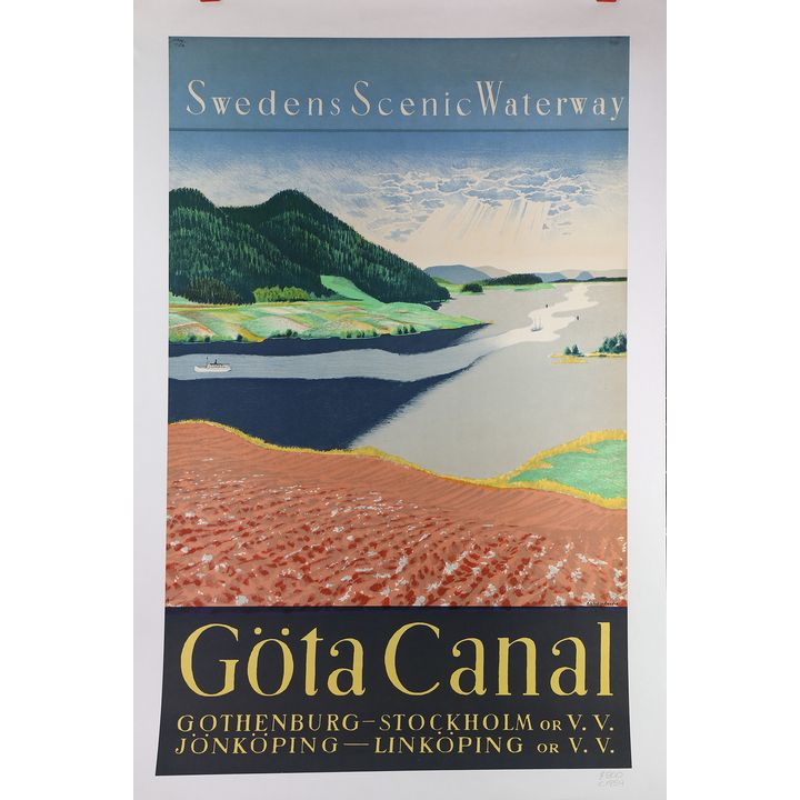 Vintage Poster, Swedens Scenic Waterway, Gota Canal