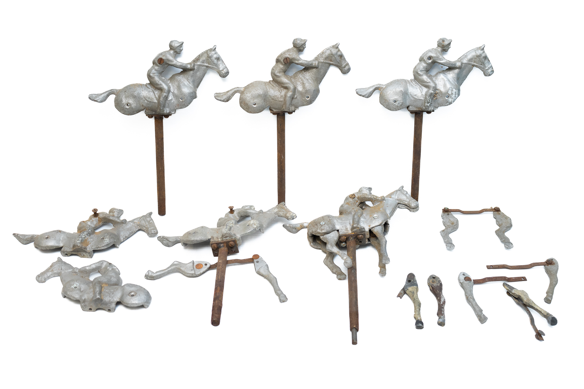 Fontaine Ferry Park Cast Aluminum Horse and Jockey Game Figurine