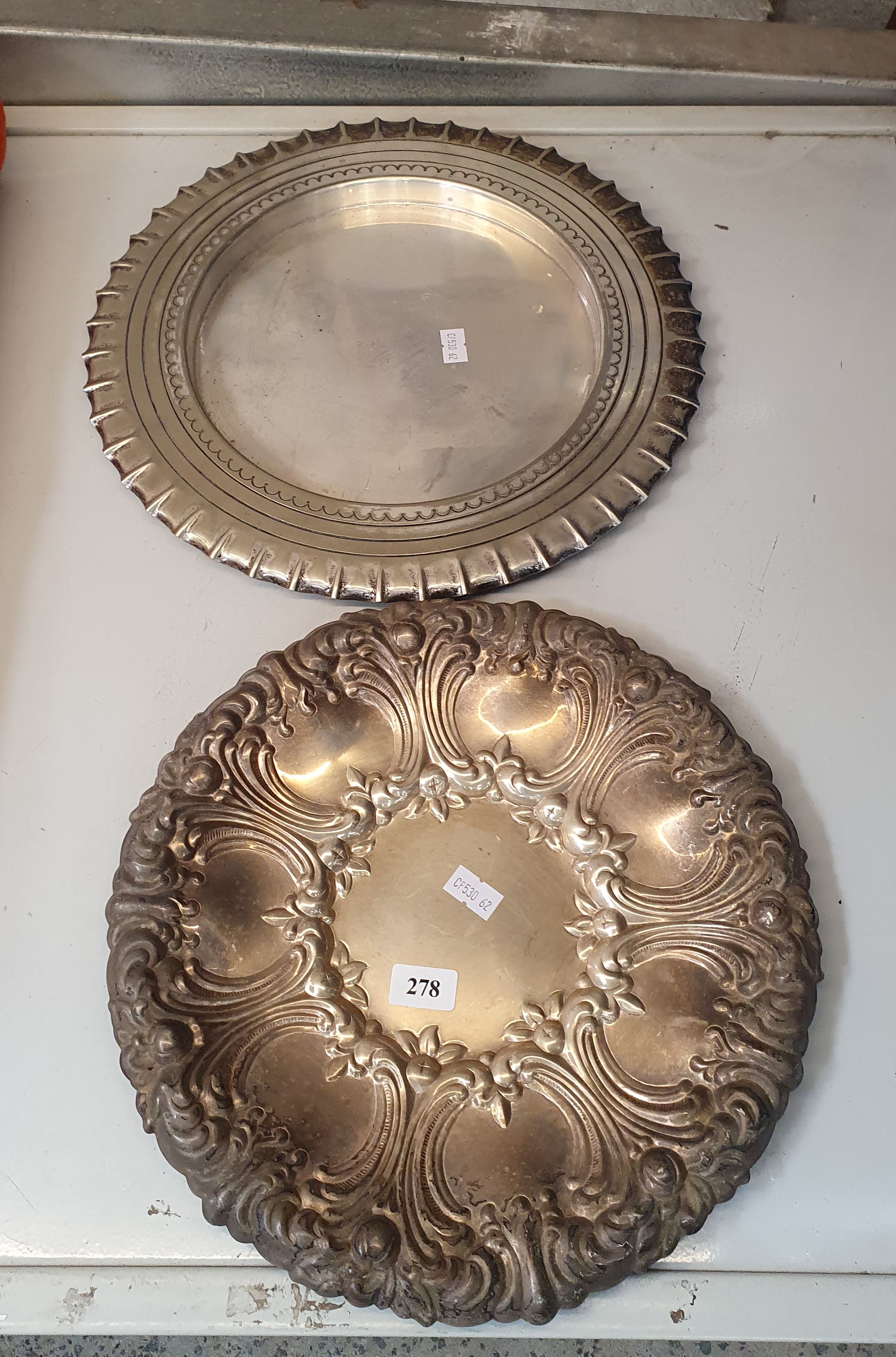 278 · TWO SILVERPLATED ITEMS