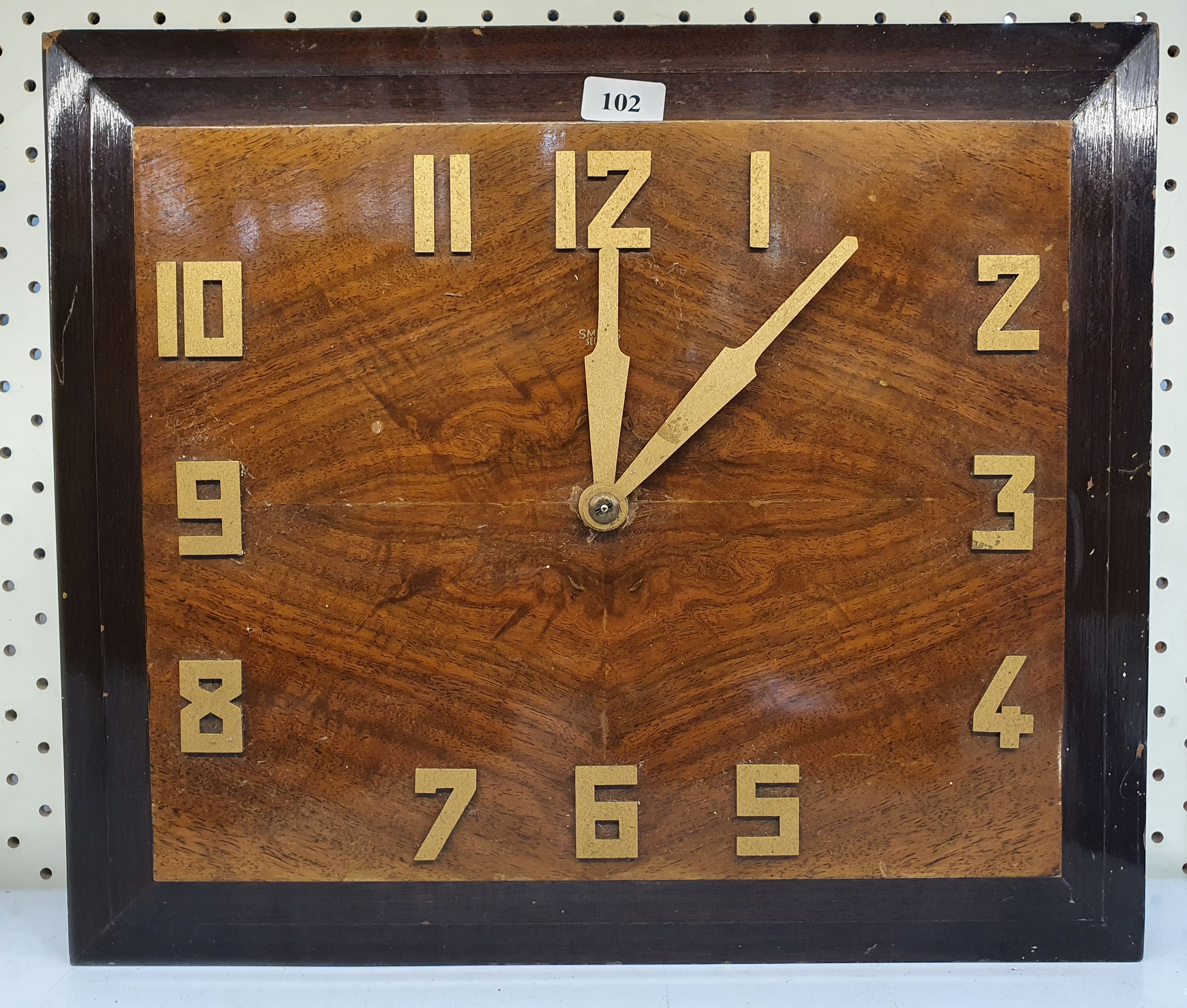 102 · AN ART DECO TIMBER CLOCK