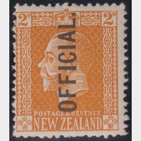 NZ Officials, 1917 2d GV yellow surface, face flaws (R10/18) state "b", DLR, p14…