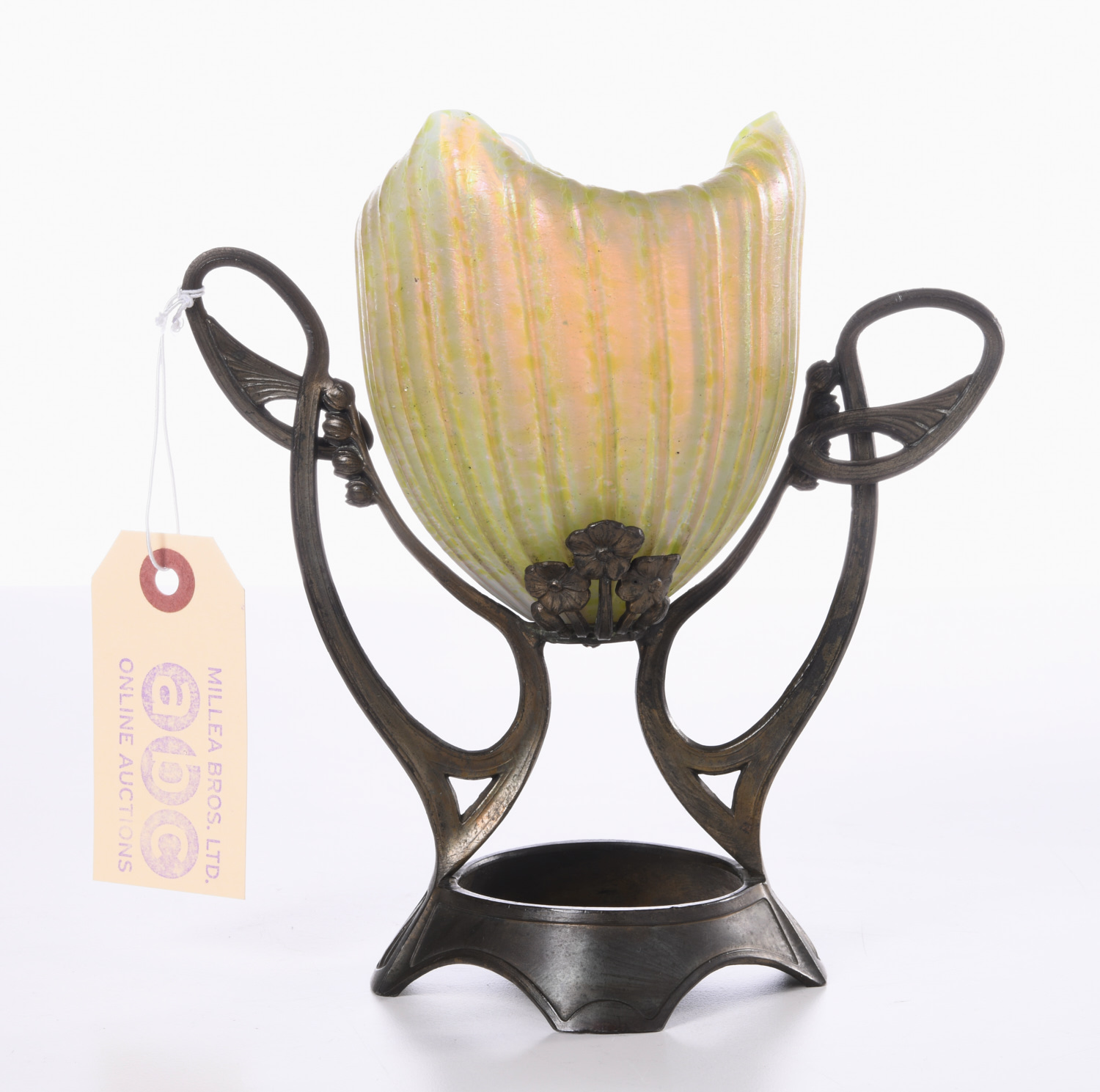 French art deco glass muller table lamp