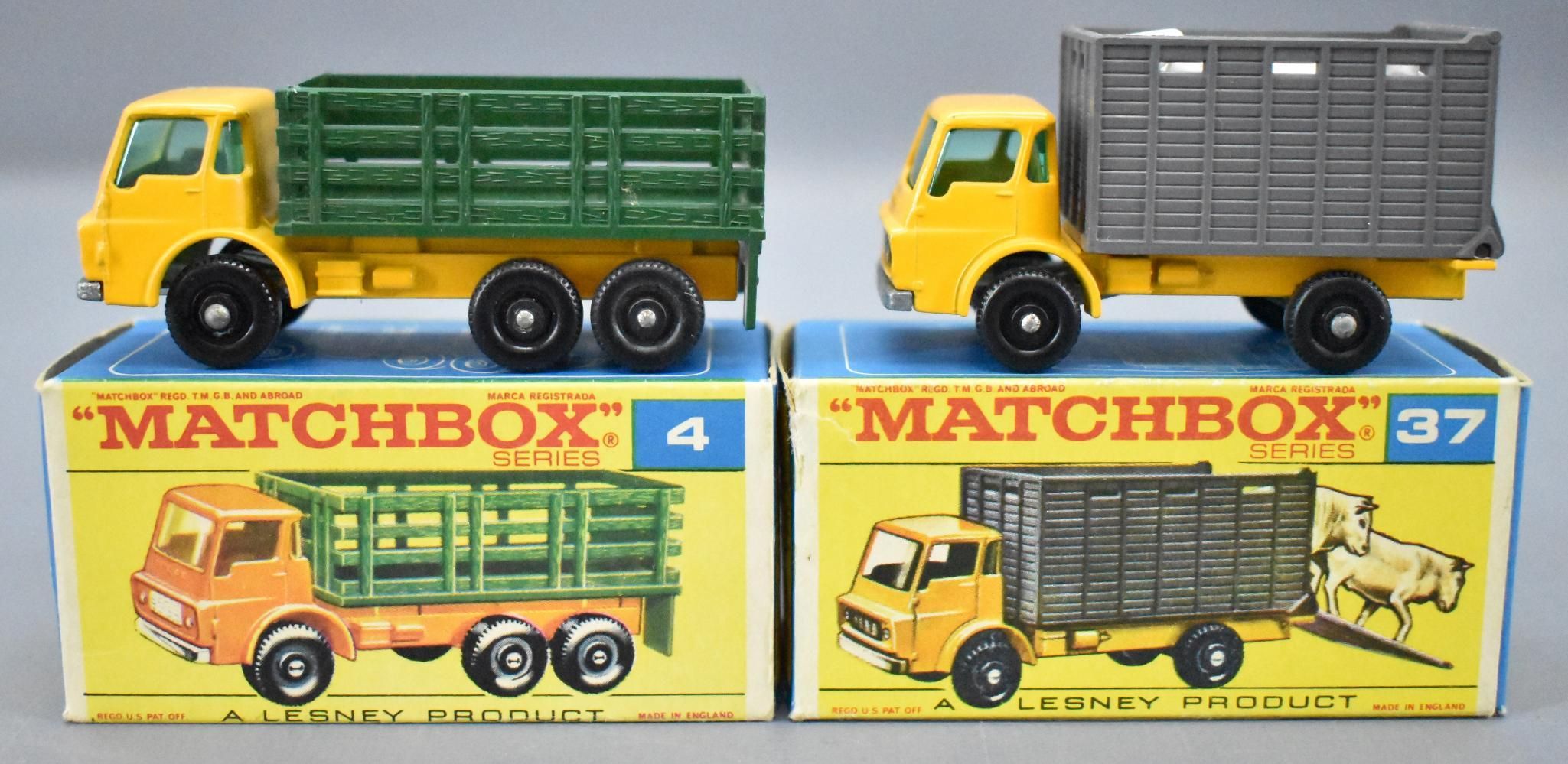 Vintage Matchbox die cast 4 stake truck  cattle truck in