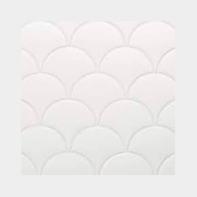 Ivy Hill Tile Beta Matte White 2.44 in. x 5 in. Scallop Matte Ceramic Wall Tile WINDOW