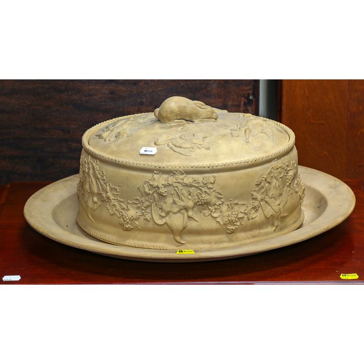 An Antique Wedgwood Caneware Game Pie Dish