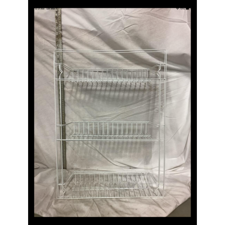 Overdoor Storage Basket Rack- White, In Box