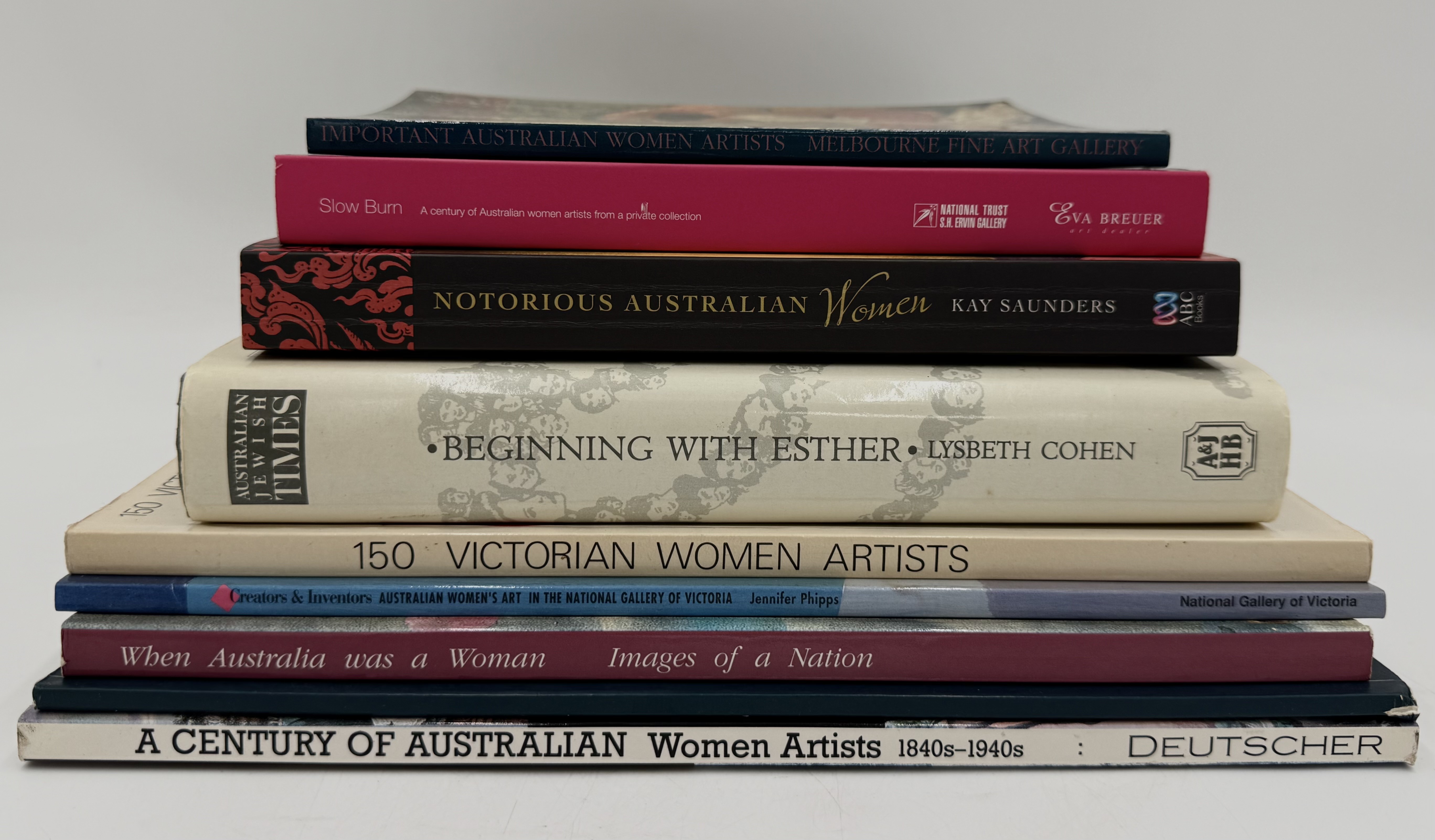 A COLLECTION OF BOOKS ON WOMEN IN AUSTRALIAN ART