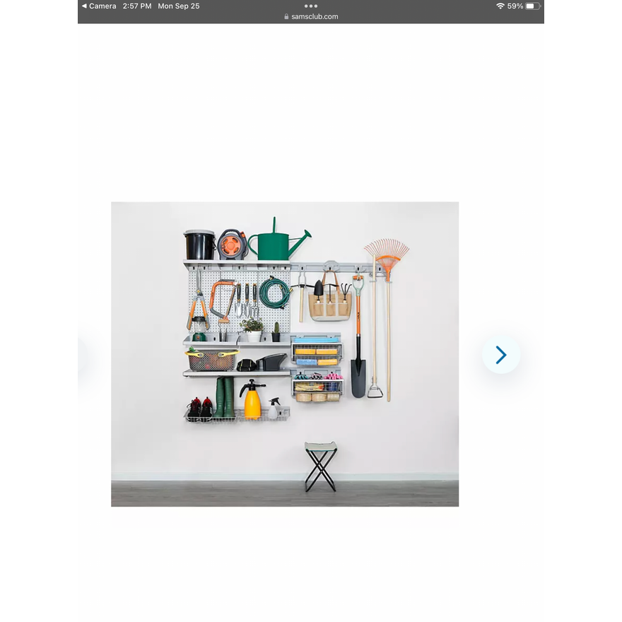 Haus 59-Piece Quick-Release Snap Rail Garage Organization System Kit