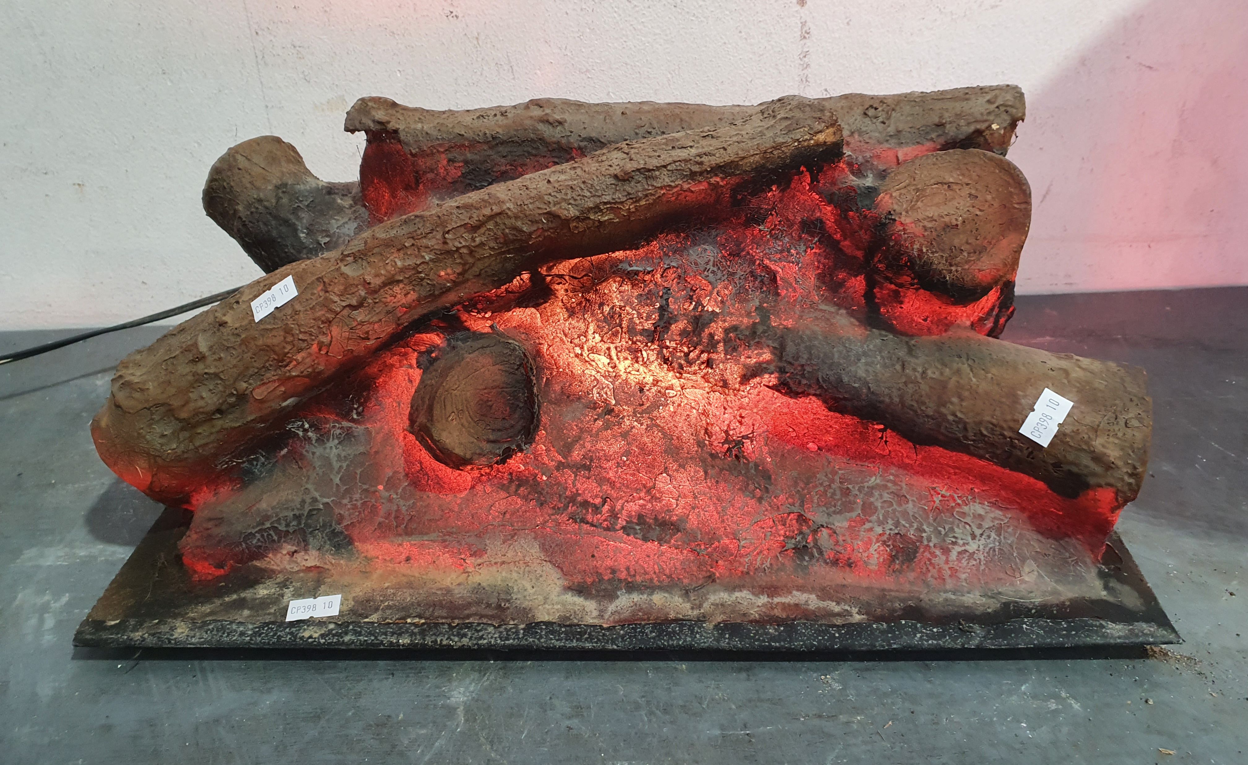 A Faux Fire Place Log