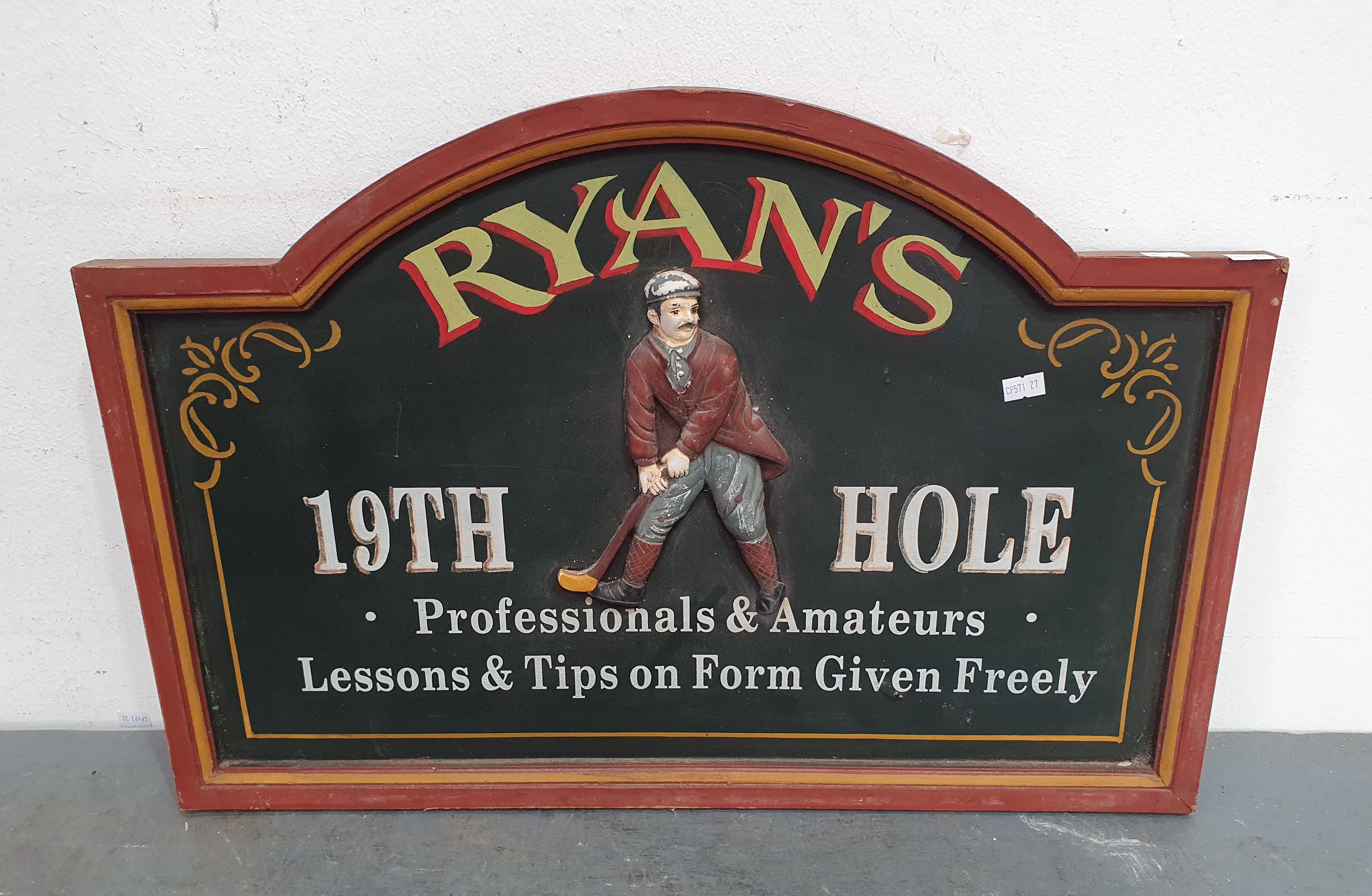 A Golf 19th Hole Sign