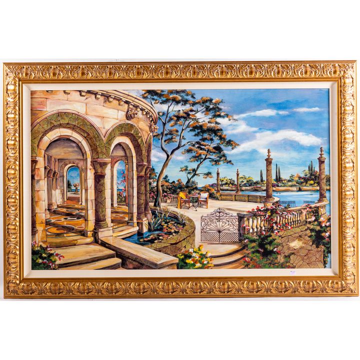 Artist Unknown, 20th c. Terrace, giclee on canvas