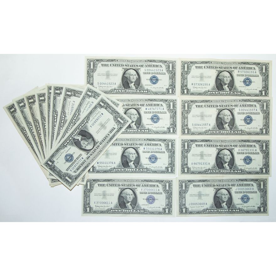 18 $1 Silver Certificates in XF or Better